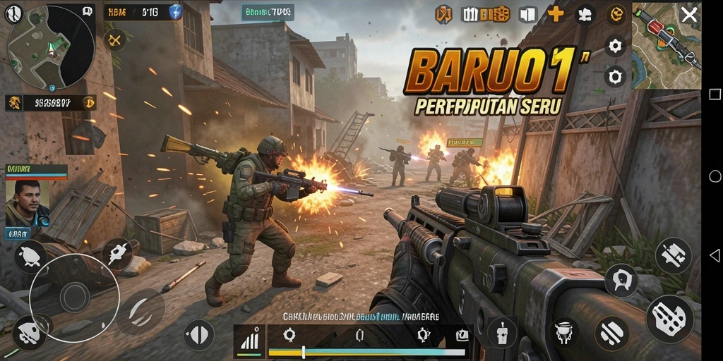 Tampilan gameplay seru yang memukau dalam BARU01.