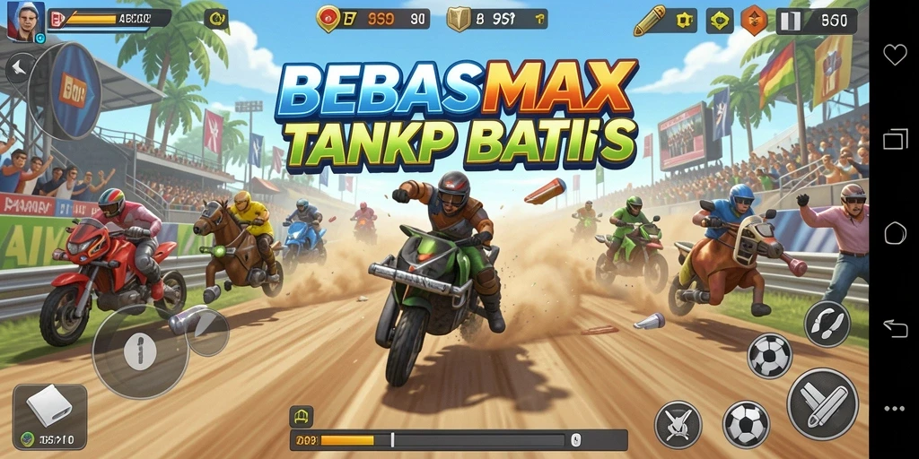 Gameplay Racing seru di BEBASMAX dengan grafis menawan.