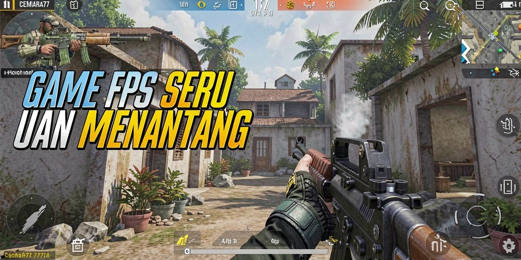 Gameplay seru CEMARA77 dalam pertarungan FPS.