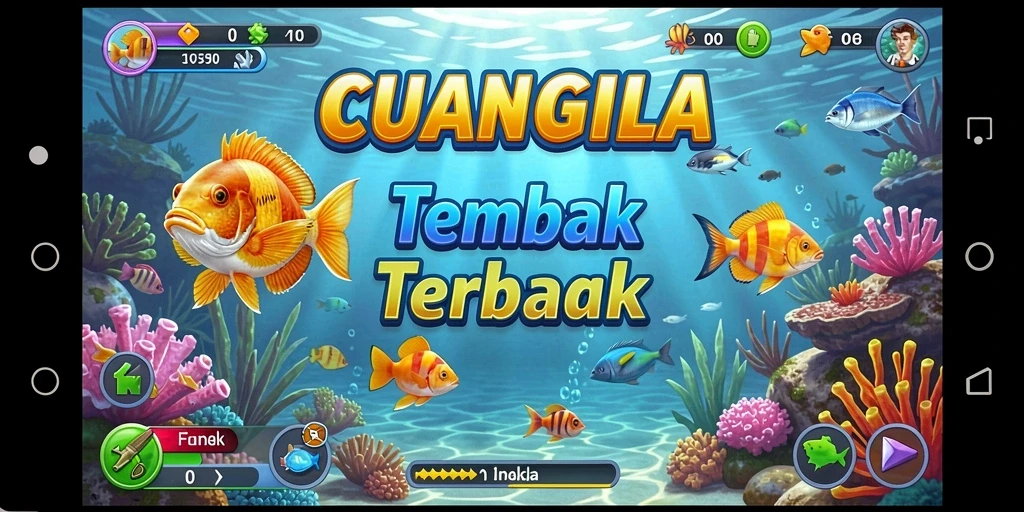 Tampilan gameplay CUANGILA yang menegangkan saat memburu ikan.