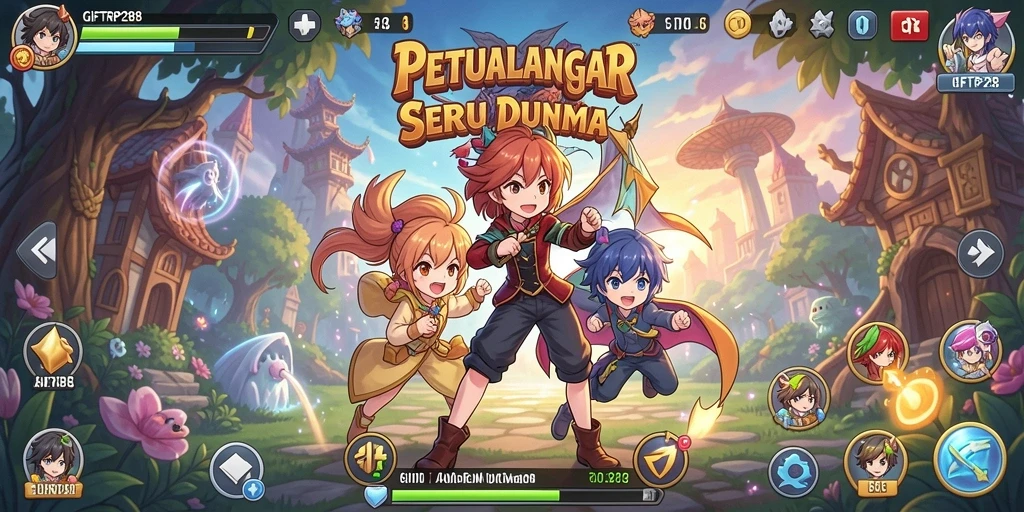 Menampilkan aksi seru dari karakter anime dalam GIFTRP288.