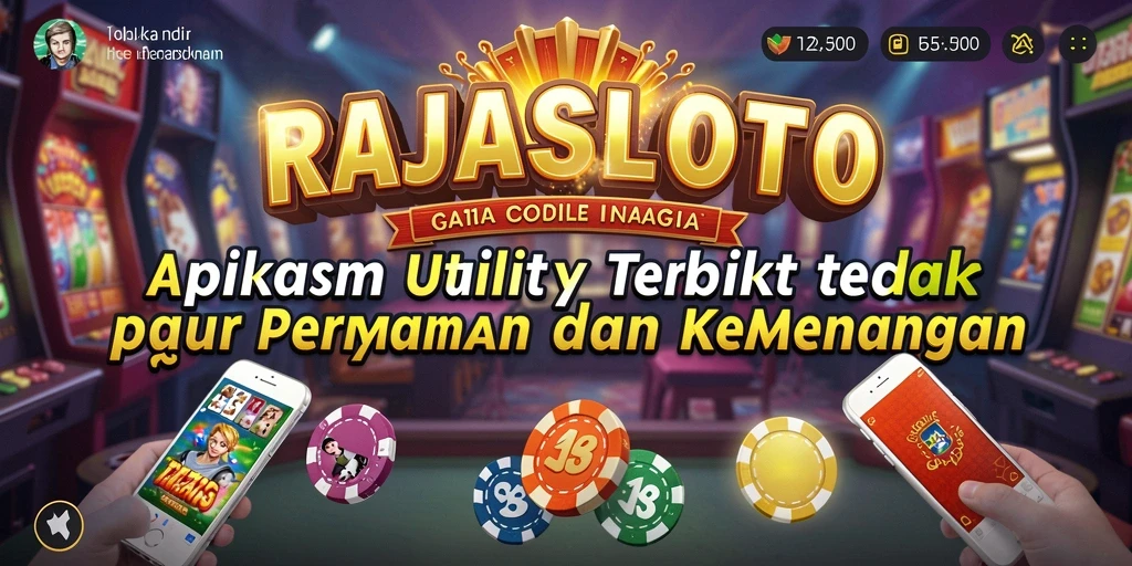 Screenshot utama RAJASLOTO menampilkan fitur analisis peluang dan tips permainan.