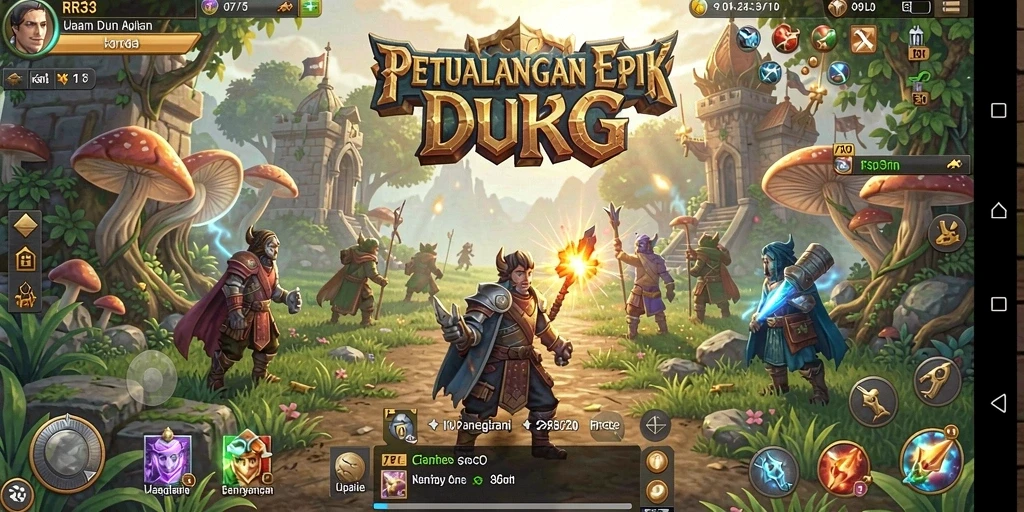 Screenshot gameplay RR33 yang menampilkan aksi RPG seru dan dinamis.