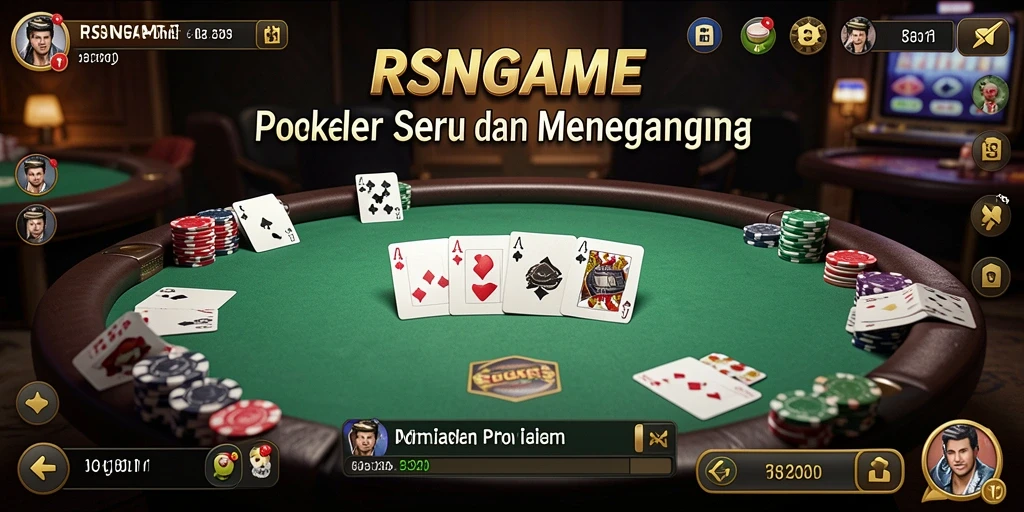 Tampilan gameplay Poker yang seru dan interaktif di RSNGAME.