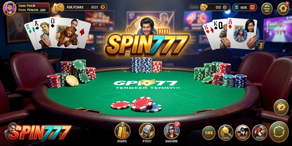 Tampilan screenshot gameplay SPIN777 menampilkan keseruan permainan Poker.
