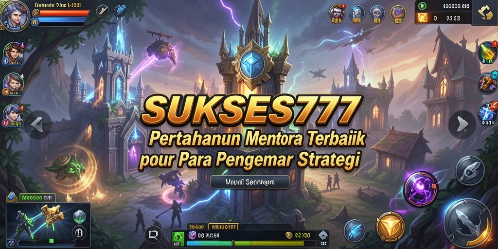 Screenshot gameplay menampilkan menara pertahanan dalam aksi melawan musuh.
